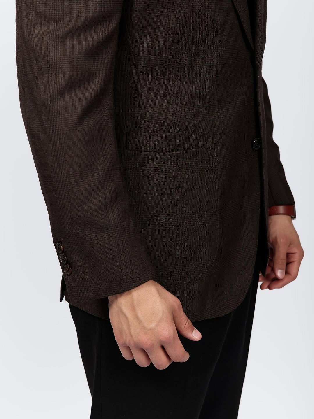 Firenze Wool Plaid Suit Jacket