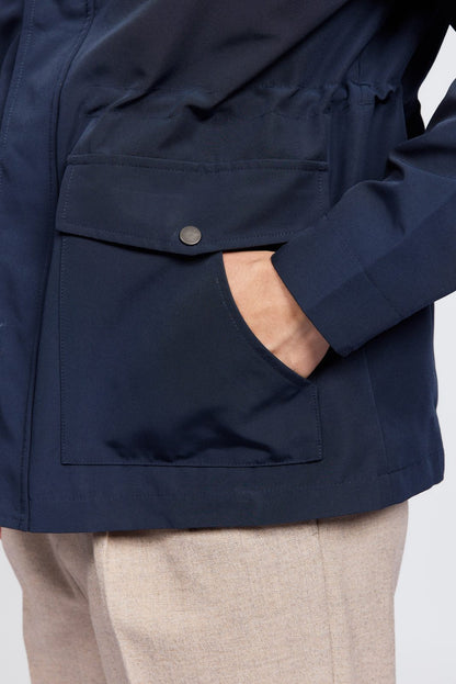 Chaqueta utilitaria para hombre con cuello de pana