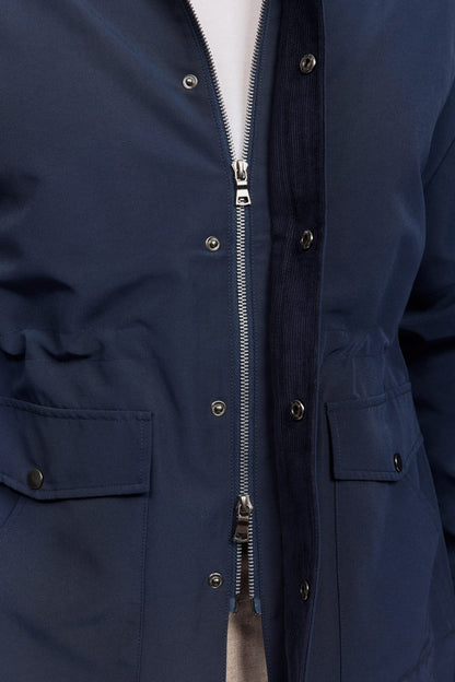 Chaqueta utilitaria para hombre con cuello de pana