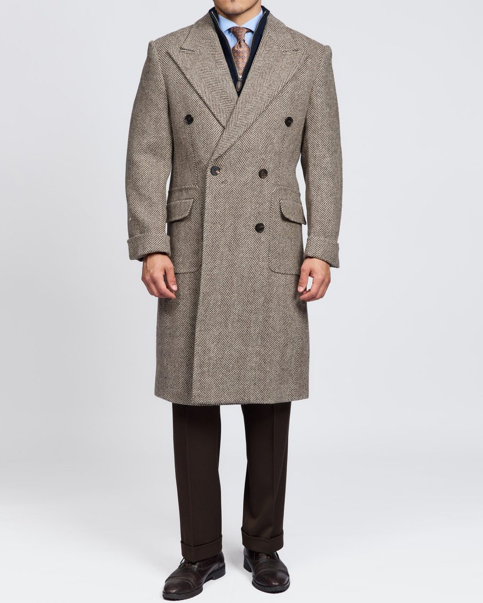 Cappotto in tweed doppiopetto Chelsea da uomo