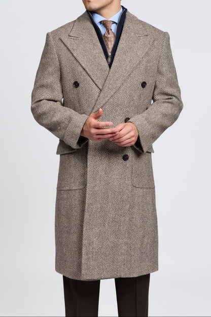 Cappotto in tweed doppiopetto Chelsea da uomo