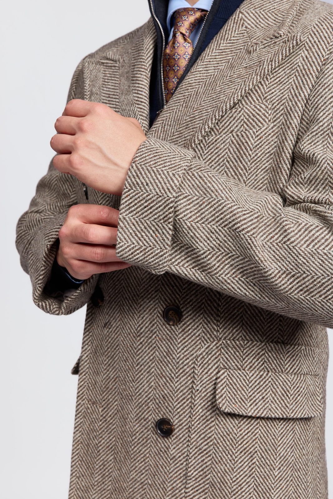 Cappotto in tweed doppiopetto Chelsea da uomo