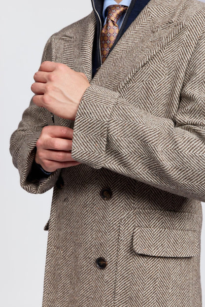 Cappotto in tweed doppiopetto Chelsea da uomo
