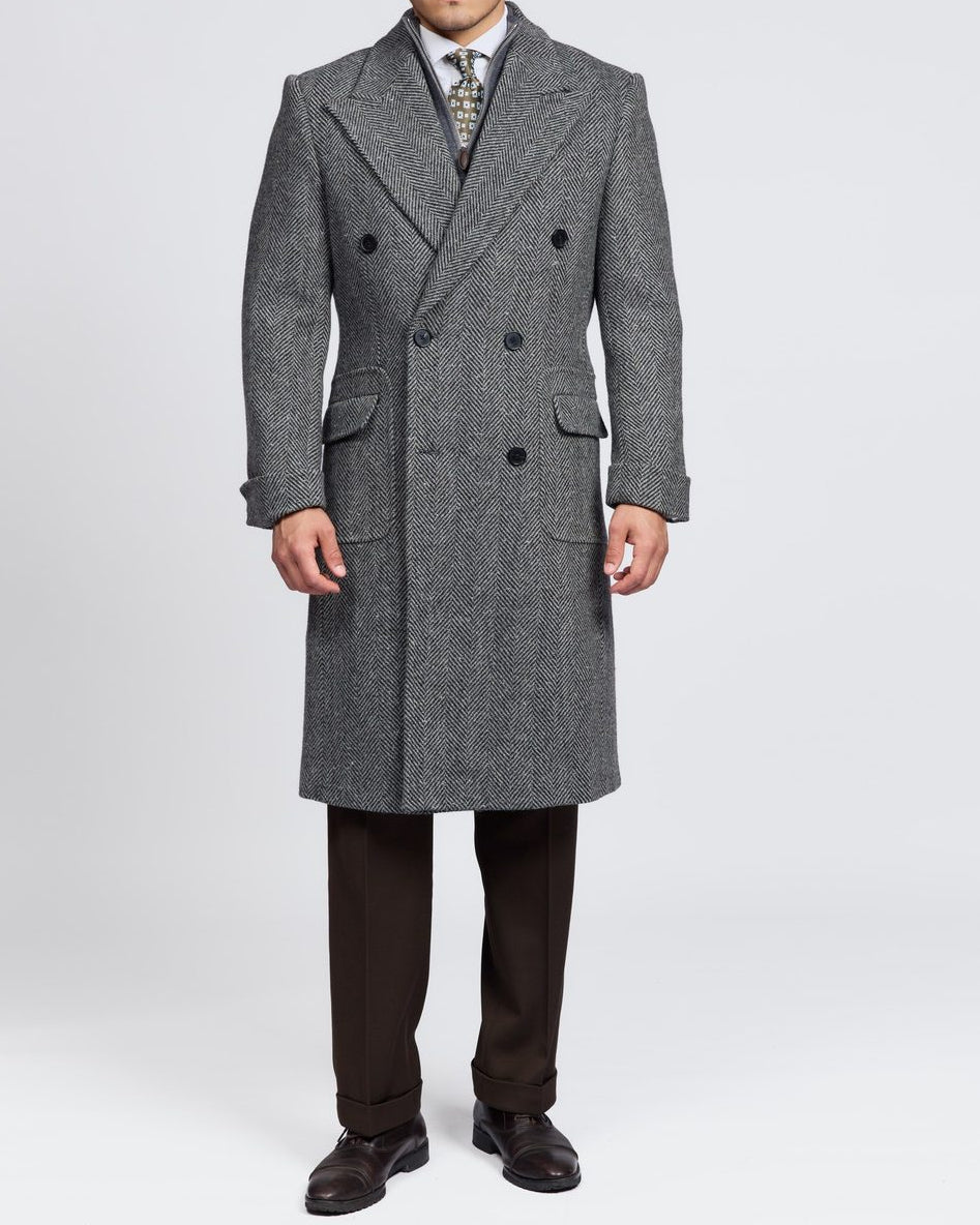 Men's Chelsea Double-Breasted Tweed Coat