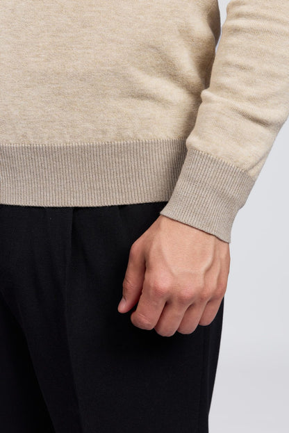 Suéter con media cremallera para hombre | Jersey de punto Amalfi con media cremallera