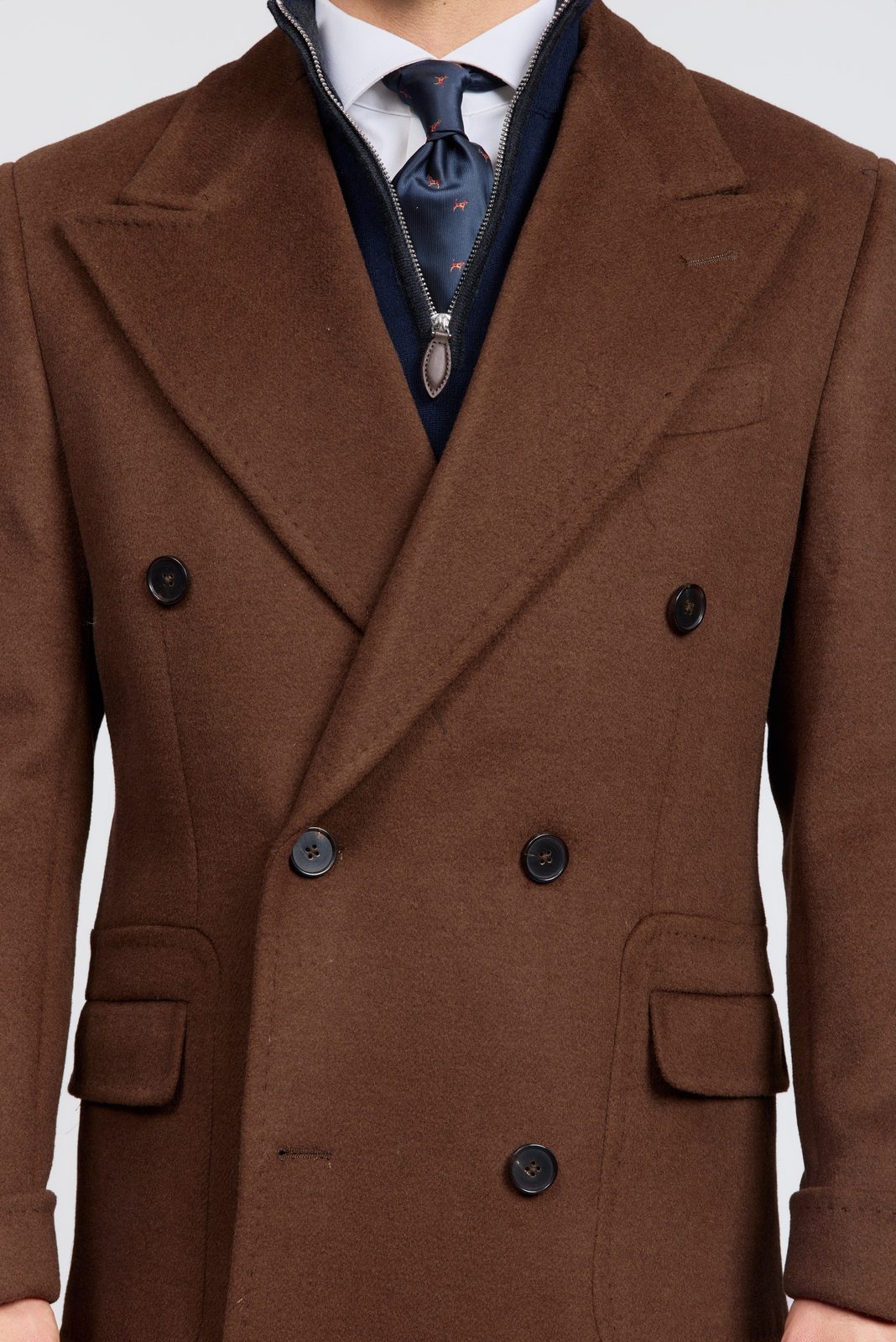 Men's Classic Double-Breasted Chelsea Coat