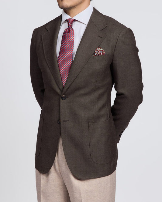 Blazer masculino de lã com peito único sob medida