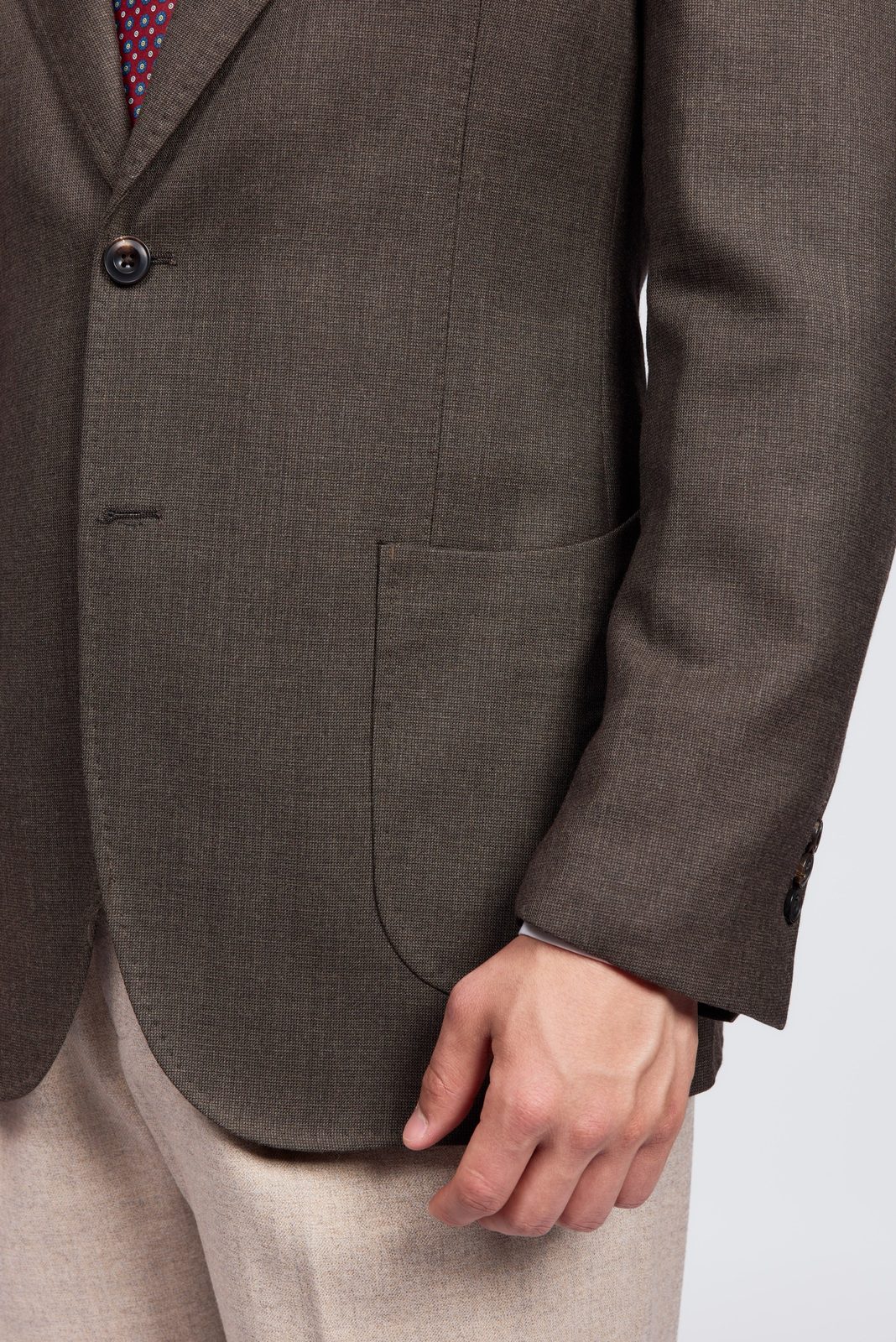 Men's Wool Single-Breasted Tailored Blazer