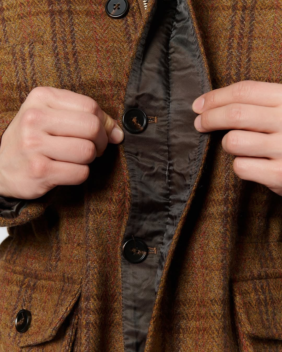 Herren-Tweed-Jacke aus 100 % Wolle