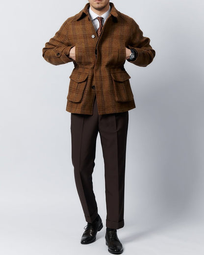 Herren-Tweed-Jacke aus 100 % Wolle