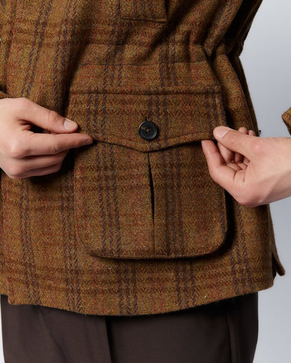 Herren-Tweed-Jacke aus 100 % Wolle