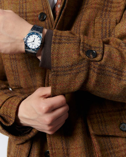 Herren-Tweed-Jacke aus 100 % Wolle