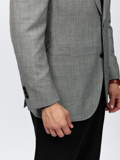 Firenze Wool Plaid Suit Jacket