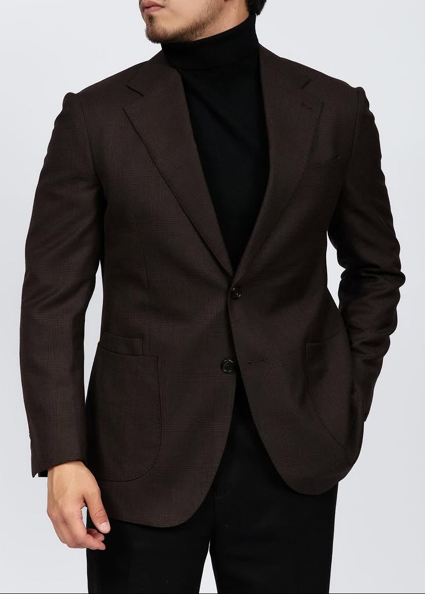 Firenze Wool Plaid Suit Jacket