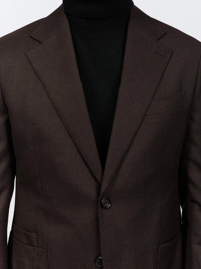 Firenze Wool Plaid Suit Jacket