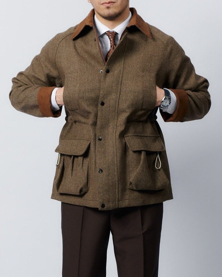 Jaqueta retrô masculina de lã Windsor