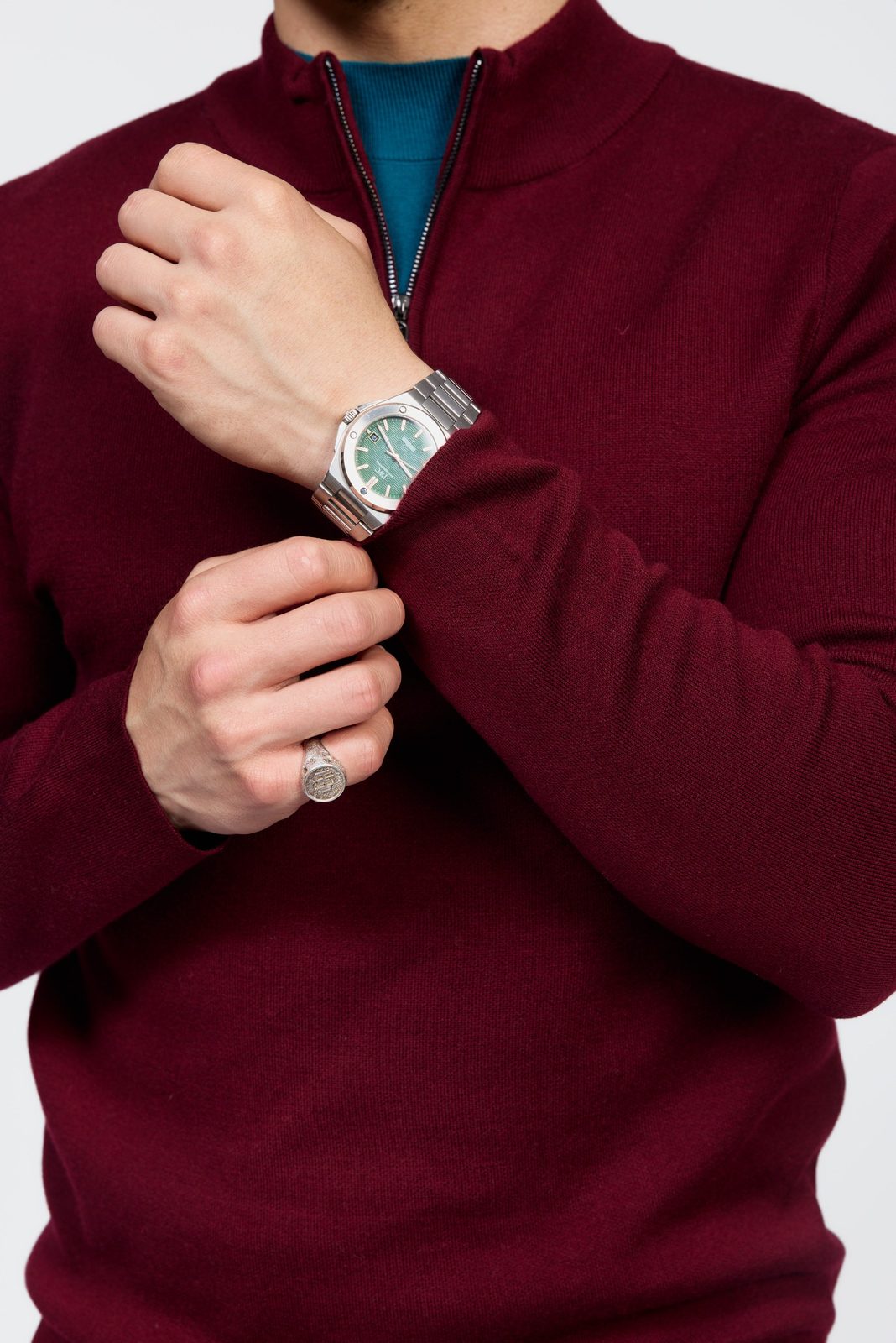 Men's Quarter-Zip Knit Sweater