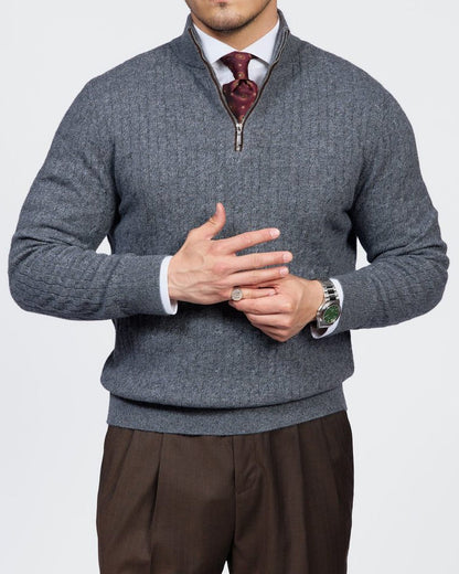 Men's Amalfi Half-Zip Wool Knit Sweater