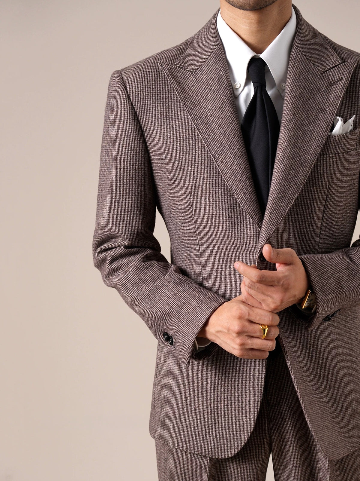 Jaqueta Genova Wool Peak Lapel