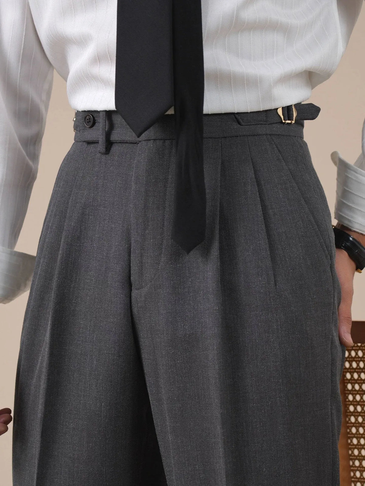 Men’s Vintage Pleated Dress Trousers BRABION
