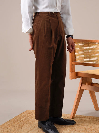 Cordhose „Verona“ für Herren mit doppelter Bundfalte