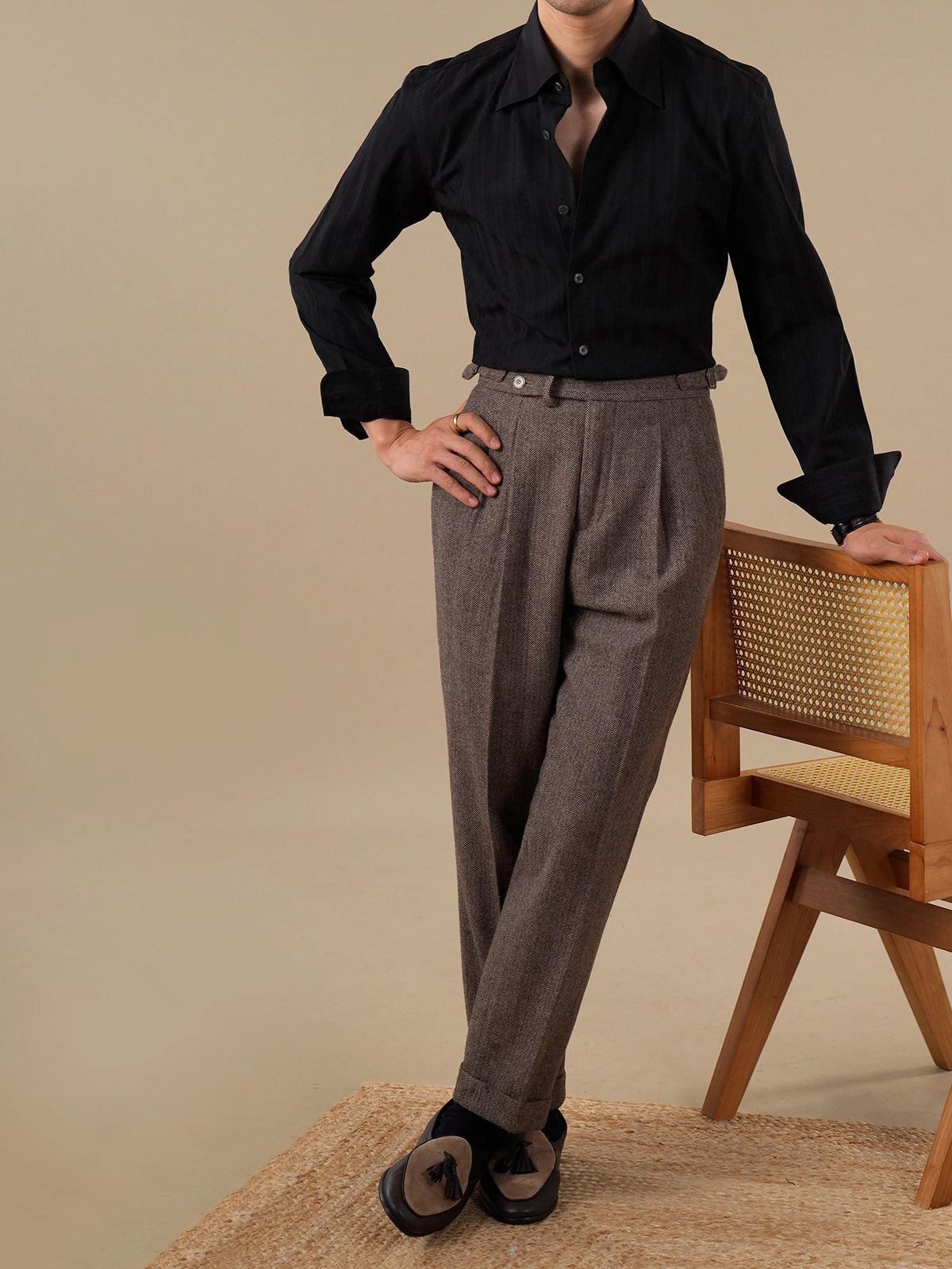 Brabion Large Pointed Collar Non-Iron Shirt