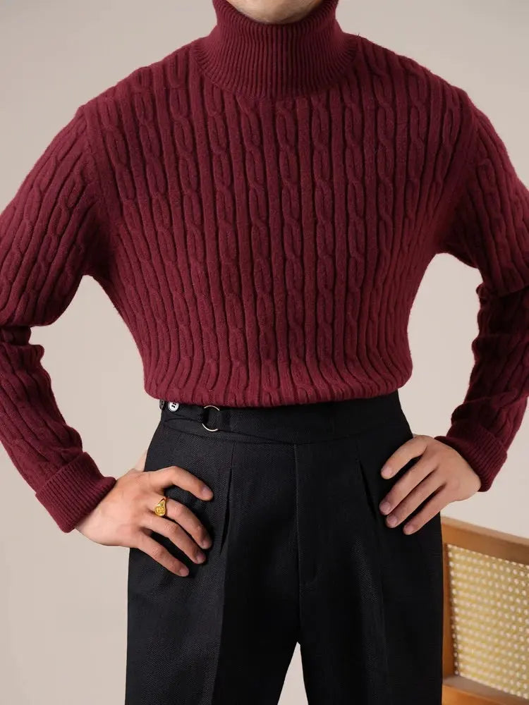 Men's High Neck Knit Base Layer Sweater BRABION