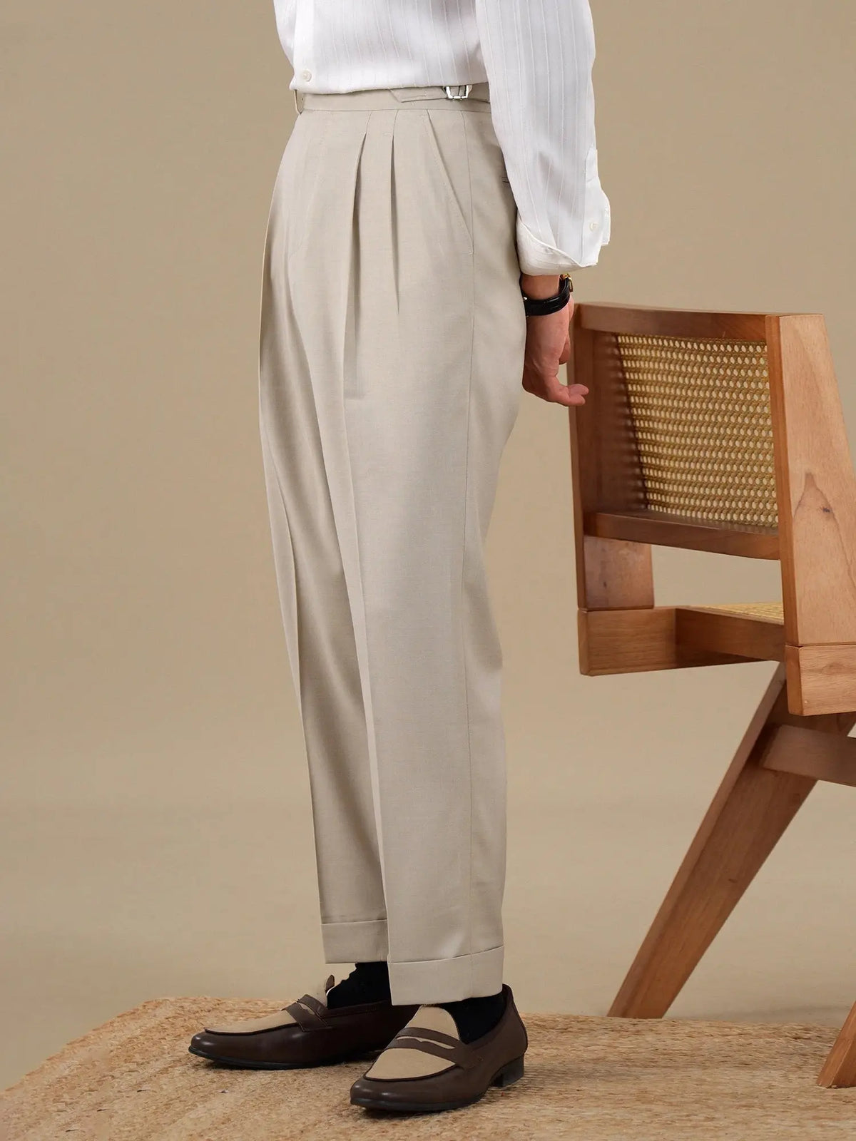 Verona Double Pleated Straight-Leg Trousers BRABION