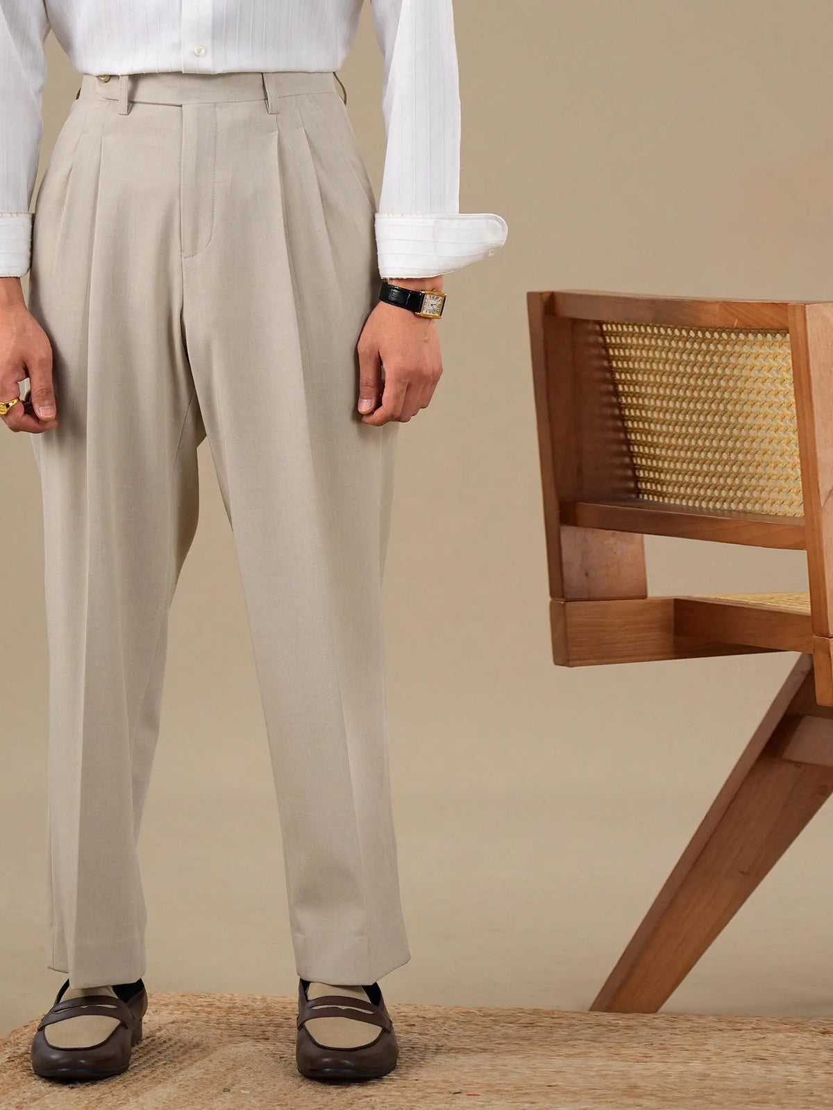 Verona Double Pleated Straight-Leg Trousers BRABION