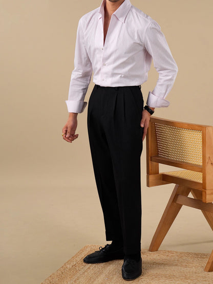 Brabion One-Collar Striped Shirt