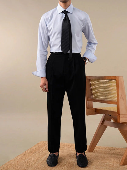 Milano Small Square Collar Striped Dress Shirt BRABION