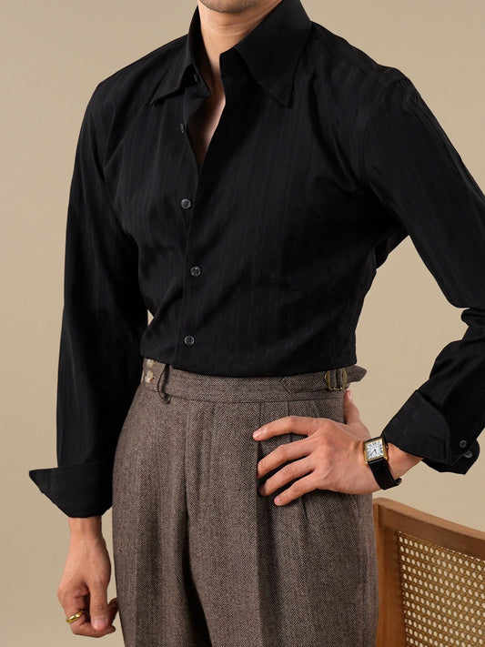 Brabion Large Pointed Collar Non-Iron Shirt