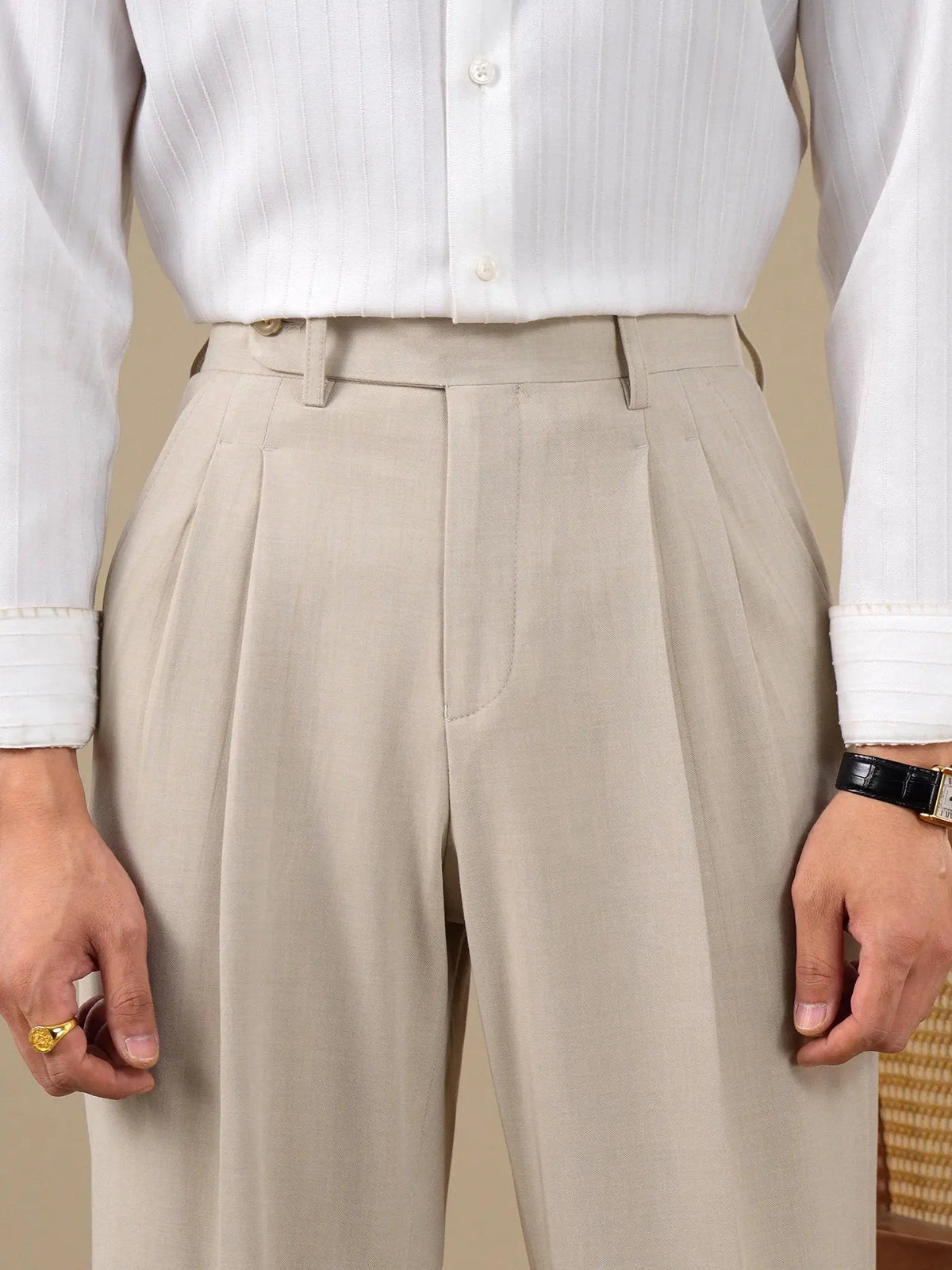 Verona Double Pleated Straight-Leg Trousers BRABION