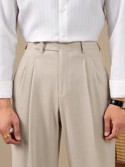 Verona Double Pleated Straight-Leg Trousers BRABION