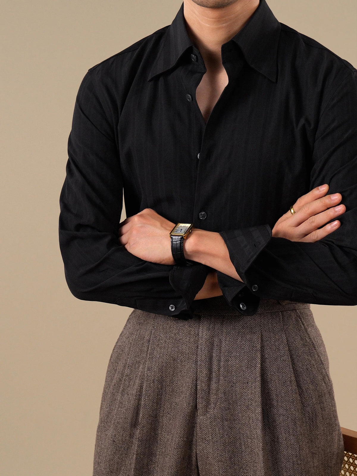 Brabion Large Pointed Collar Non-Iron Shirt