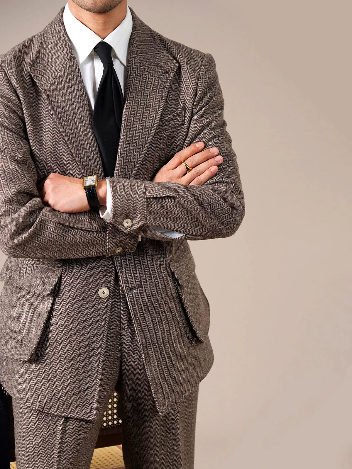 Men’s Spanish-Style Wool-Blend Jacket - BRABION