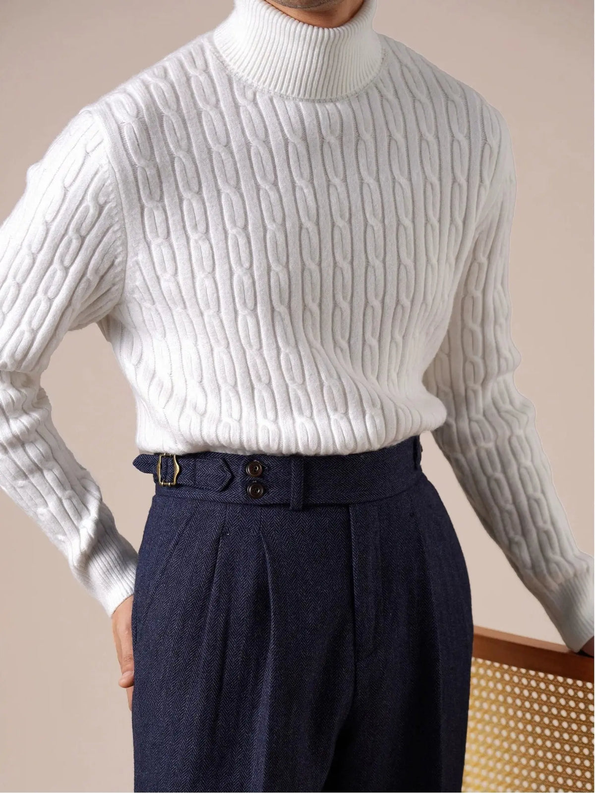 Men's High Neck Knit Base Layer Sweater BRABION
