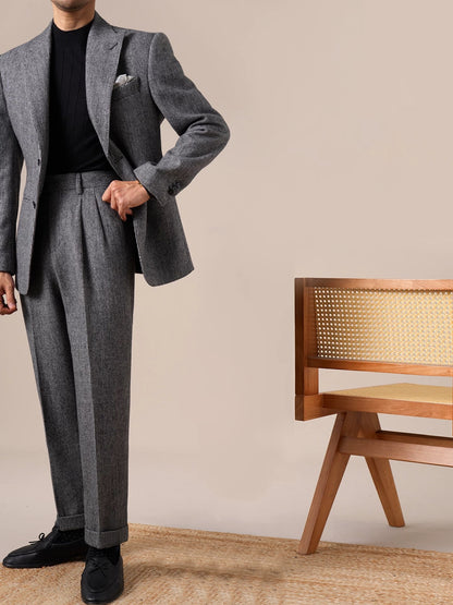 Jaqueta Genova Wool Peak Lapel