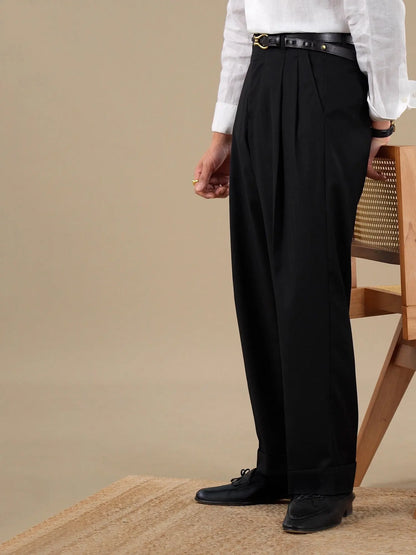 Men's High Waisted Pleated Hollywood Trousers BRABION