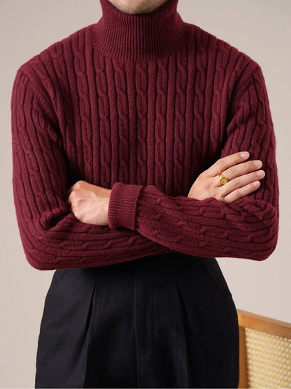 Men's High Neck Knit Base Layer Sweater BRABION
