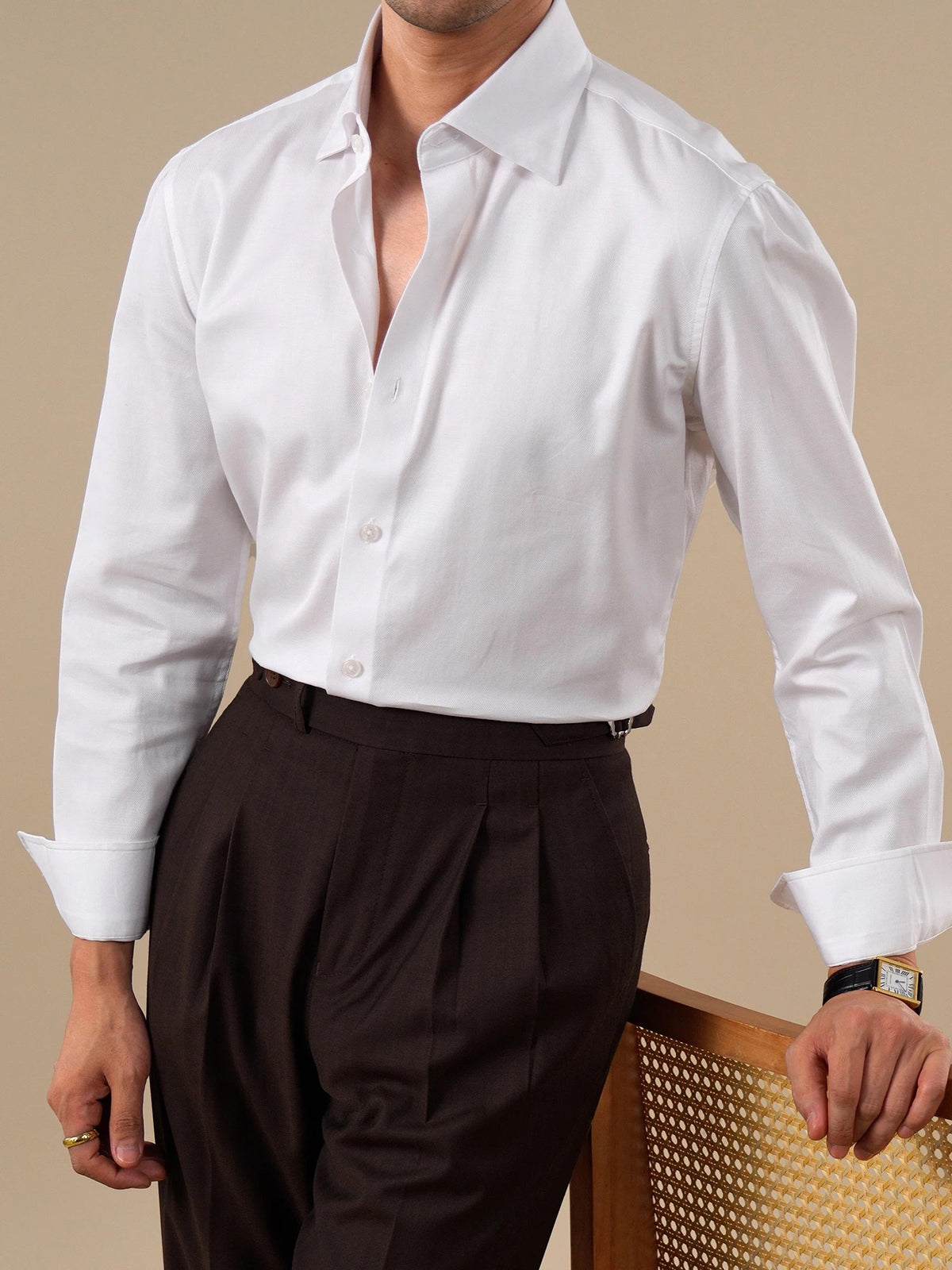 Camisa social clássica branca Brabion
