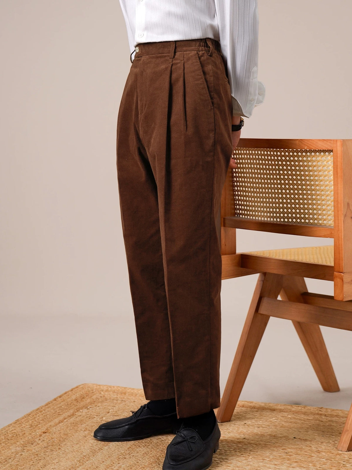 Cordhose „Verona“ für Herren mit doppelter Bundfalte