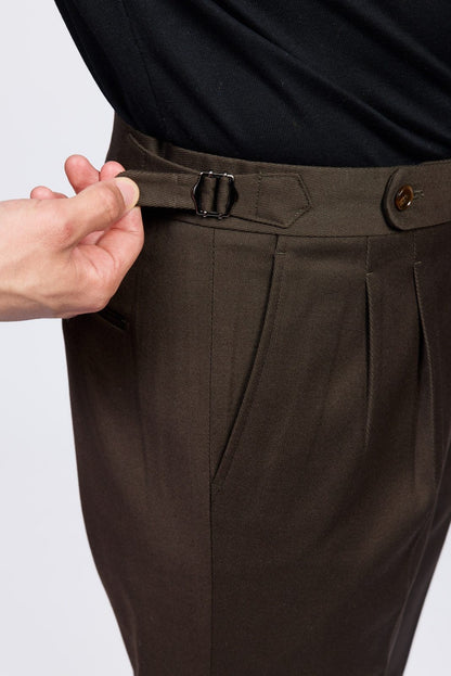 Calça social plissada dupla Amalfi
