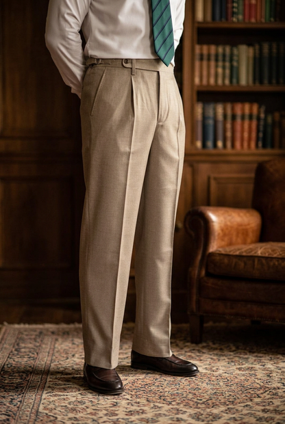 Capri Pleated Straight-Leg Men's Trousers BRABION