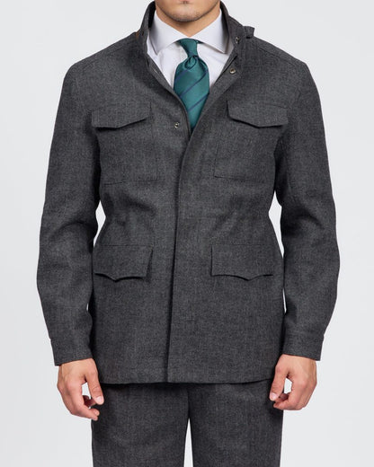 Veste en laine à chevrons pour hommes