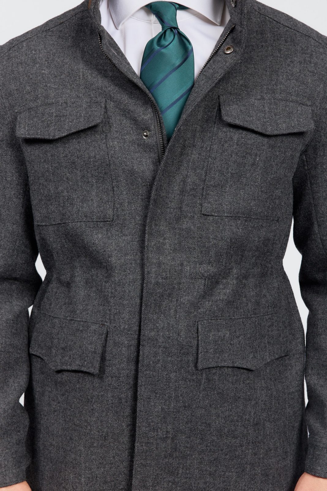 Veste en laine à chevrons pour hommes