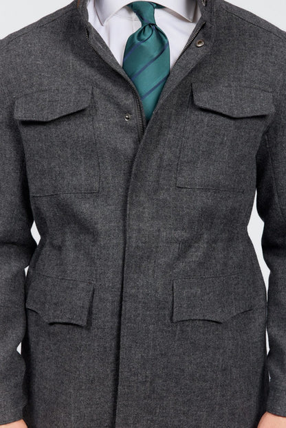 Veste en laine à chevrons pour hommes