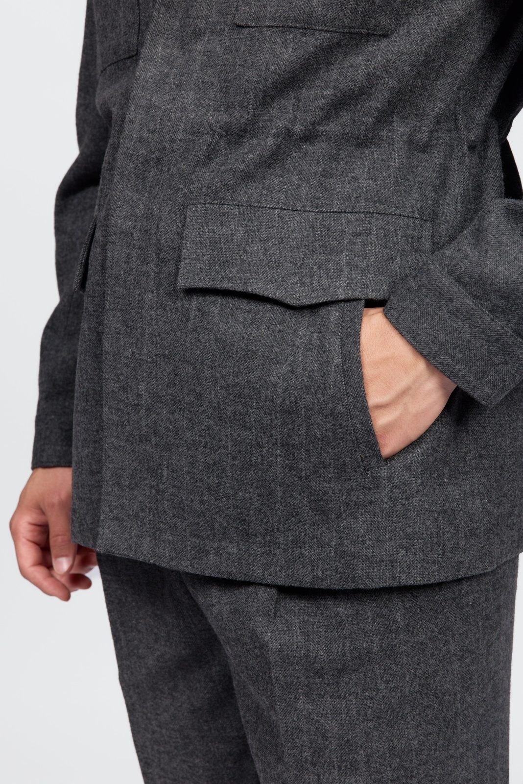 Veste en laine à chevrons pour hommes