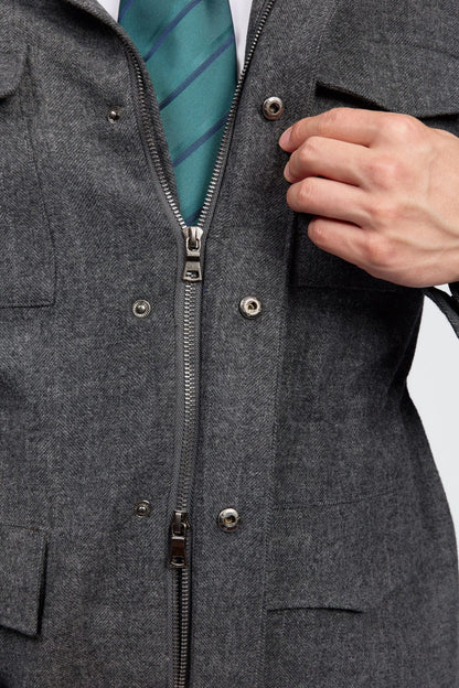 Veste en laine à chevrons pour hommes