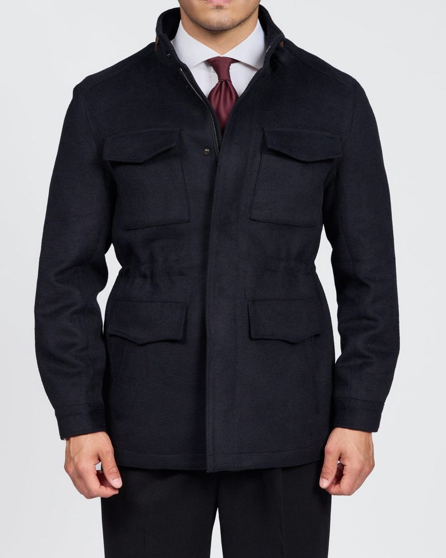 Men's Wool 4-Pocket Field Safari Jacket